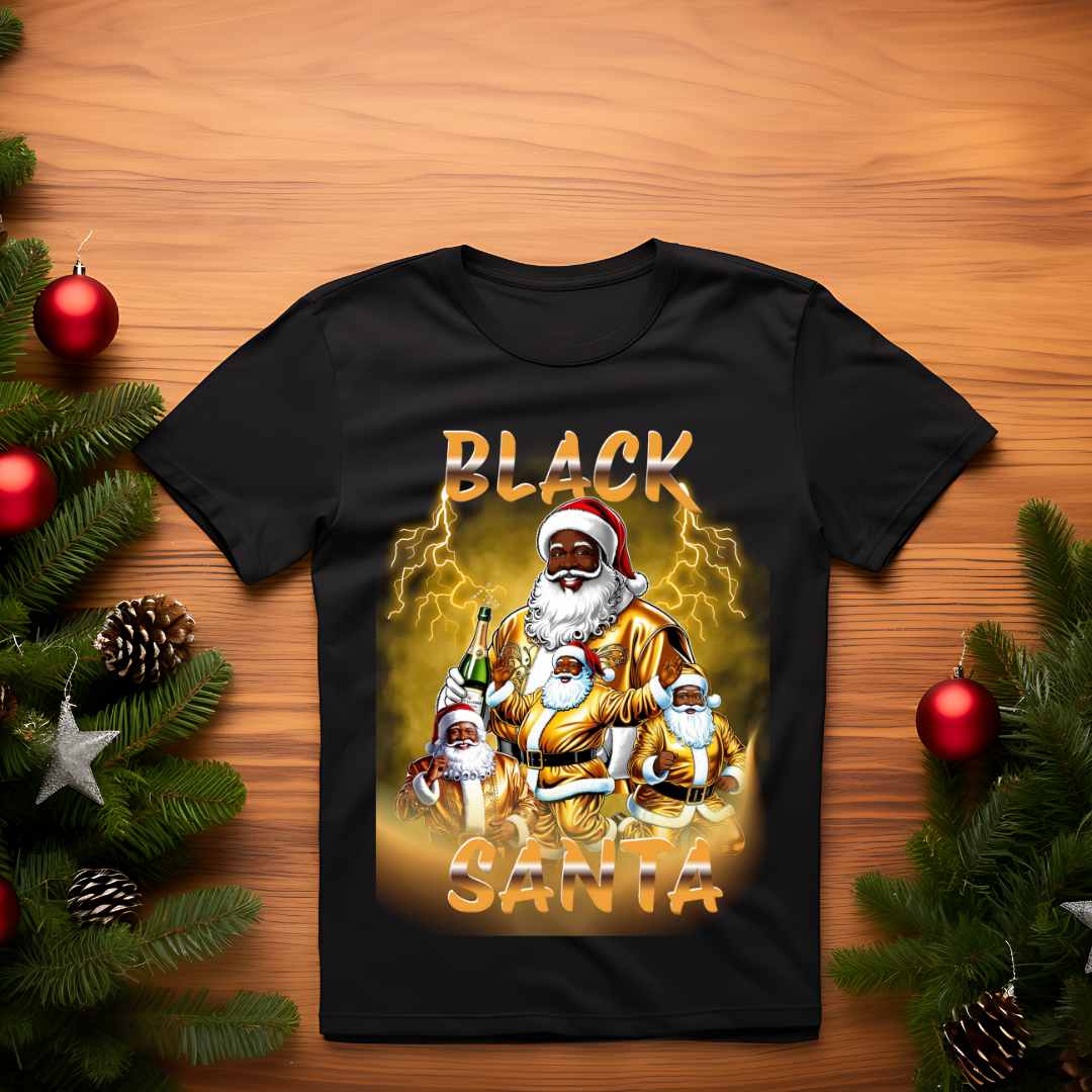 Black Santa T-Shirt